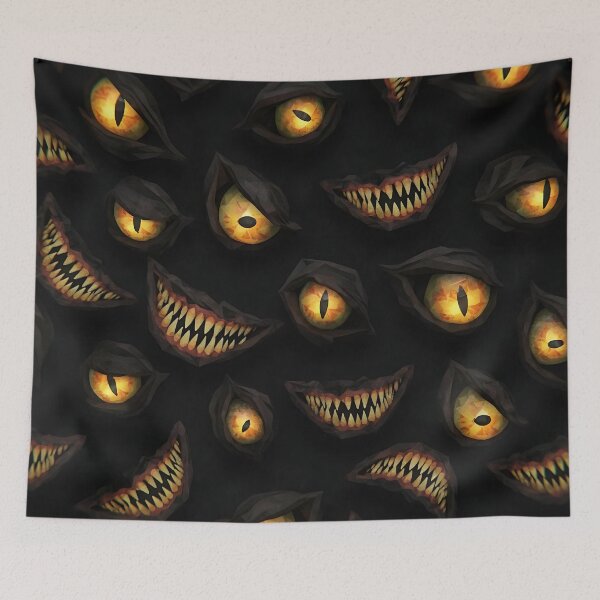 Item preview, Evil Eyes & Smiles Halloween Graphic – Creepy All Over Print Design  designed and sold by JoeZigns81.