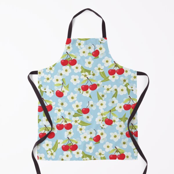 Item preview, Cherries with White Flowers designed and sold by chillaxcats.