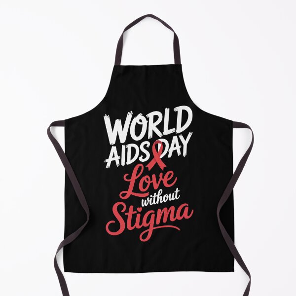 Item preview, World AIDS Day Love Without Stigma Design | Red Ribbon HIV Awareness Support LGBTQ Anti-Stigma Message for December 1 Movement designed and sold by Self Love Studio.