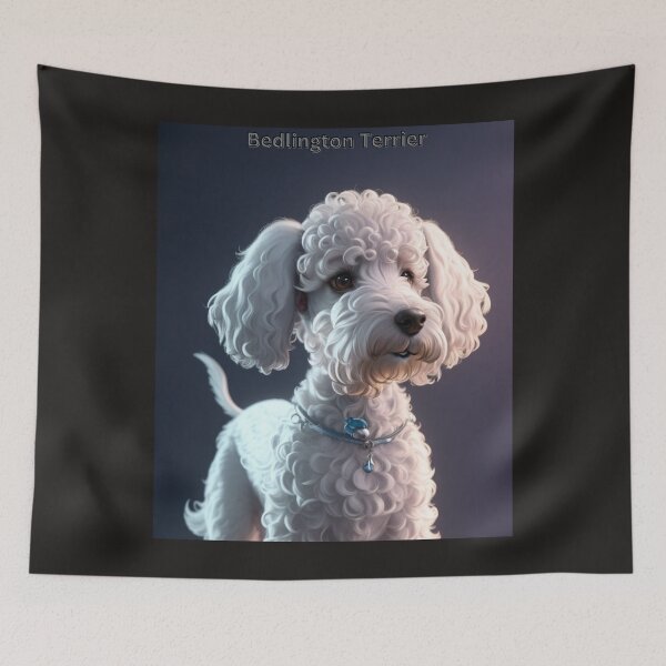 Item preview, Close-Up Portrait of a Bedlington Terrier With Elegant Curls designed and sold by KJ-Books.