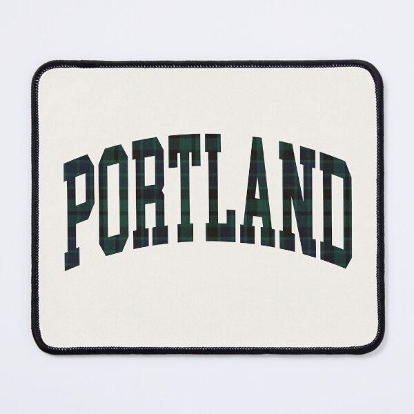 Item preview, Portland OR - Classic and Cute College Font Curved Typography w/ Plaid designed and sold by chosenhomes.