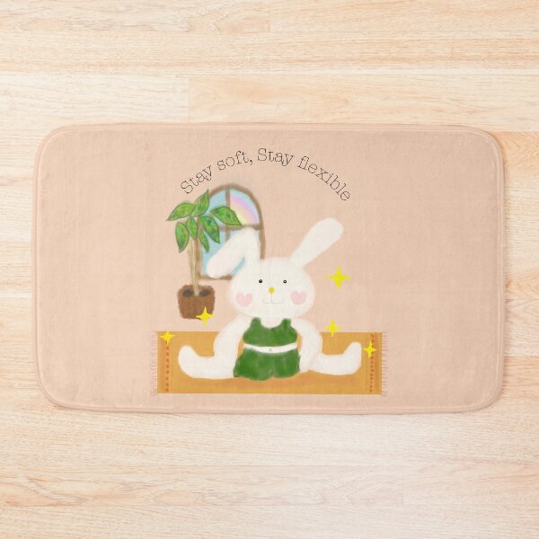 Item preview, Stretching Bunny Illustration – Stay Soft & Flexible designed and sold by mJDreams888.