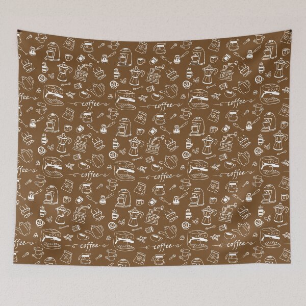 Item preview, seamless pattern with coffee cups, Hand-drawn coffee time icon set. designed and sold by CreativebyTKK.
