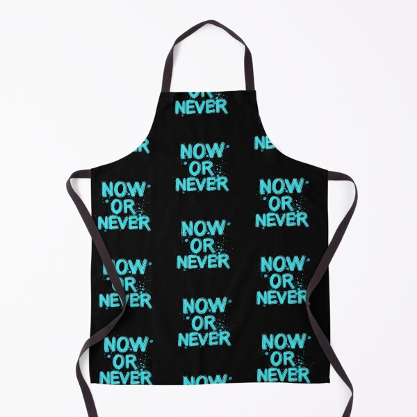 Item preview, Dynamic “NOW OR NEVER” Neon Cyan Brush Typography on Black — Motivational Grunge Design designed and sold by PixelVibe782.