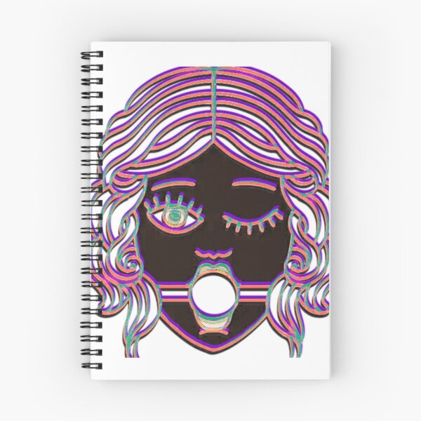 Item preview, Retro Glitch Girl – Neon Gagged Portrait designed and sold by BoneandBloomCo.