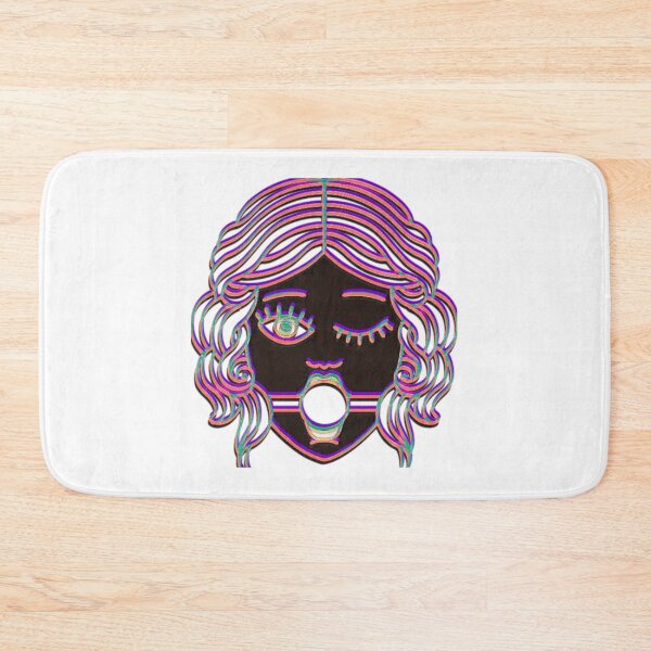 Item preview, Retro Glitch Girl – Neon Gagged Portrait designed and sold by BoneandBloomCo.