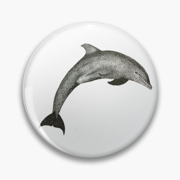 Item preview, Ocean Grace – Dolphin in Stipples designed and sold by Lingandart.