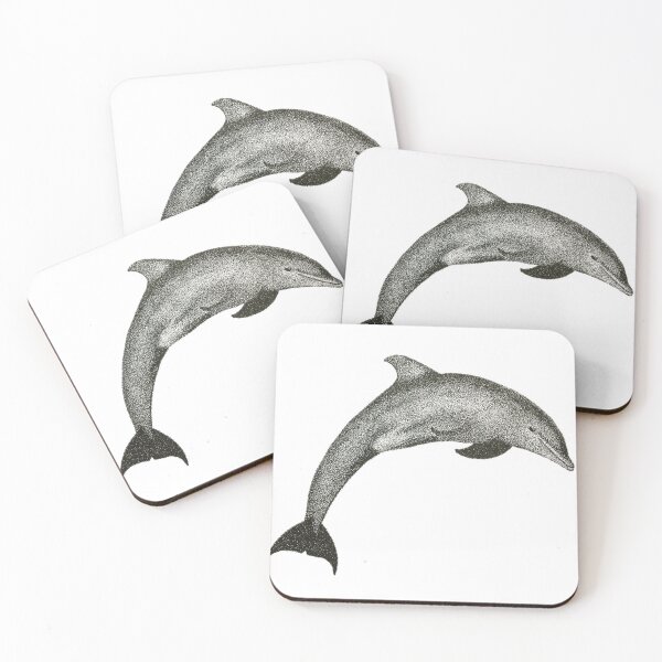 Item preview, Ocean Grace – Dolphin in Stipples designed and sold by Lingandart.
