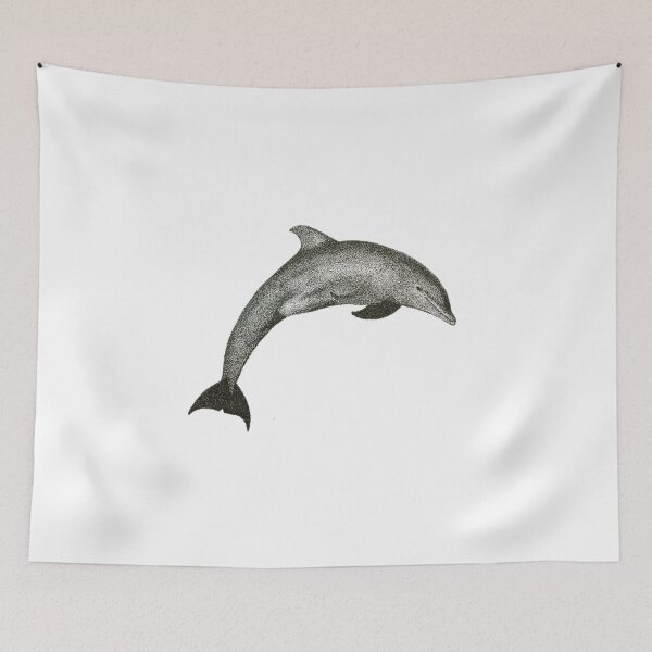 Item preview, Ocean Grace – Dolphin in Stipples designed and sold by Lingandart.