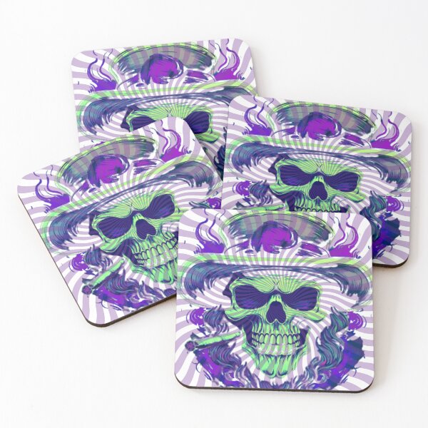 Item preview, Psychedelic Skull King – Retro Trippy Art designed and sold by BoneandBloomCo.