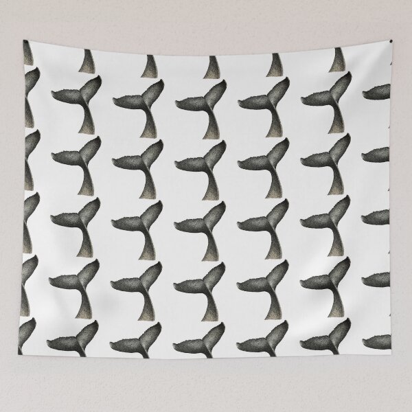 Item preview, Eternal Waves – Whale Fluke in Stipples designed and sold by Lingandart.