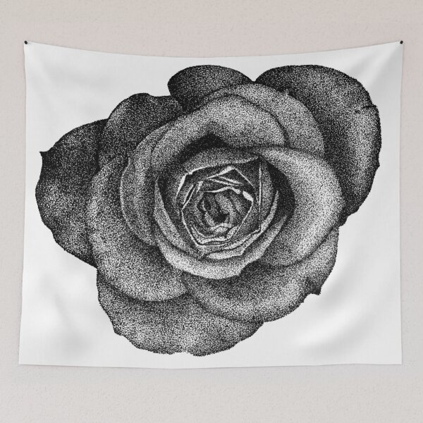 Item preview, Eternal Bloom – Rose in Stipples designed and sold by Lingandart.