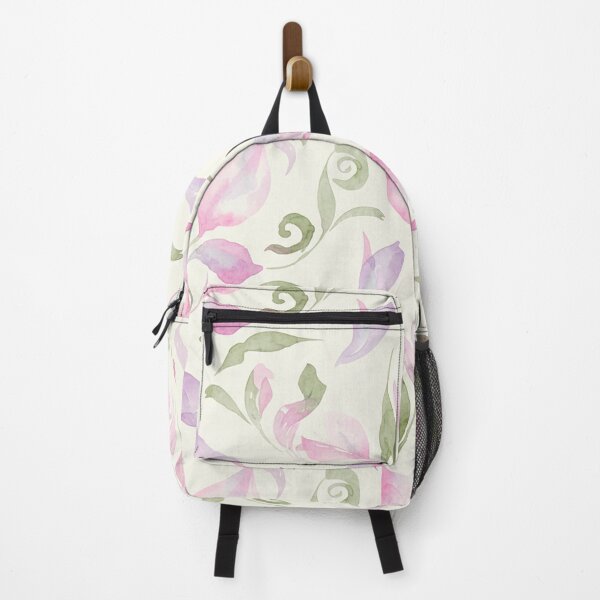 Item preview, Whimsical Watercolor Botanical Pattern – Pastel Pink, Lavender & Olive Green Design designed and sold by skysshobu.