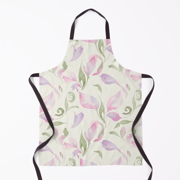 Item preview, Whimsical Watercolor Botanical Pattern – Pastel Pink, Lavender & Olive Green Design designed and sold by skysshobu.