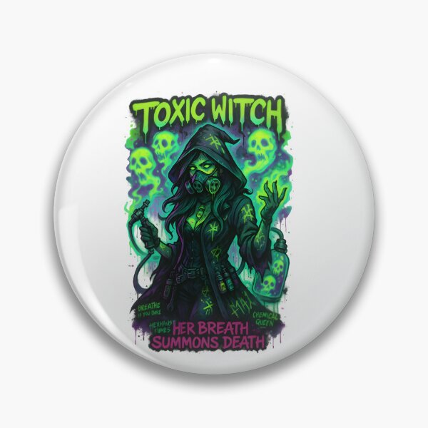 Item preview, Toxic Witch – Neon Graffiti Sorceress with Ghost Fumes | Urban Horror Street Art designed and sold by Snackwear Apparel.