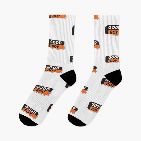 Item preview, Minimalist “Good Boy” Text Logo in Black, White, and Orange designed and sold by PixelVibe782.
