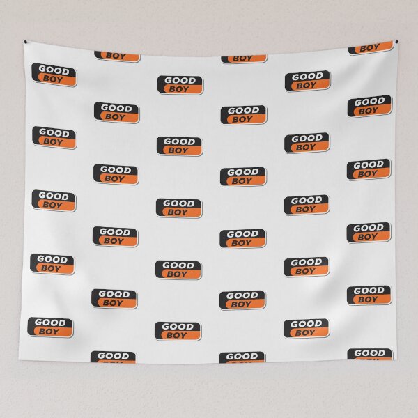 Item preview, Minimalist “Good Boy” Text Logo in Black, White, and Orange designed and sold by PixelVibe782.