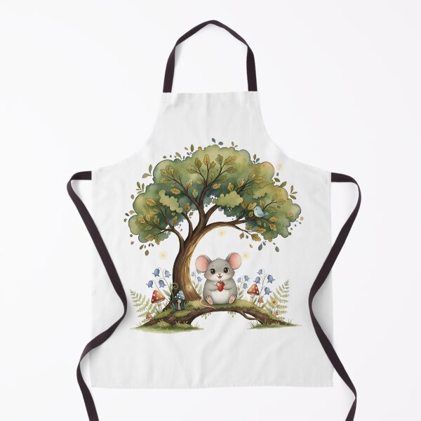 Item preview, Cute Mouse with a Strawberry Watercolor. designed and sold by NewYorkColours.