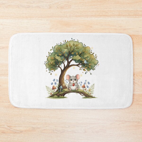 Item preview, Cute Mouse with a Strawberry Watercolor. designed and sold by NewYorkColours.