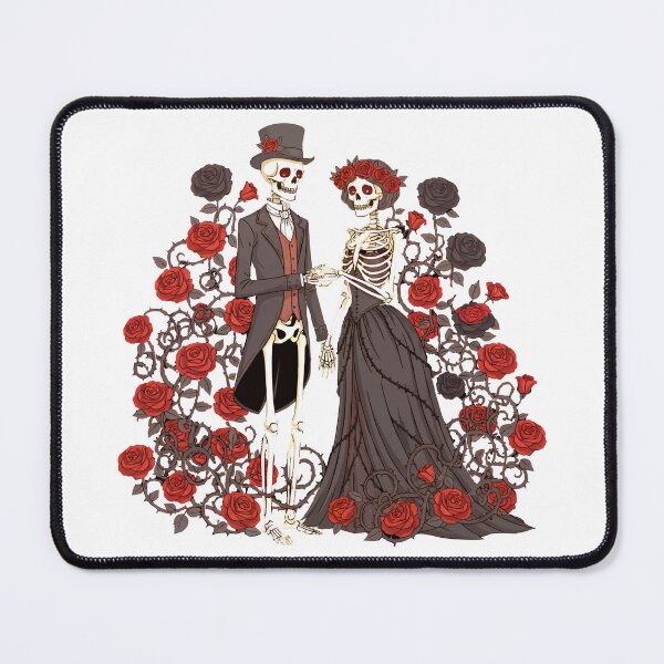Item preview, Skeleton Couple of Roses designed and sold by LoveMatchShop.