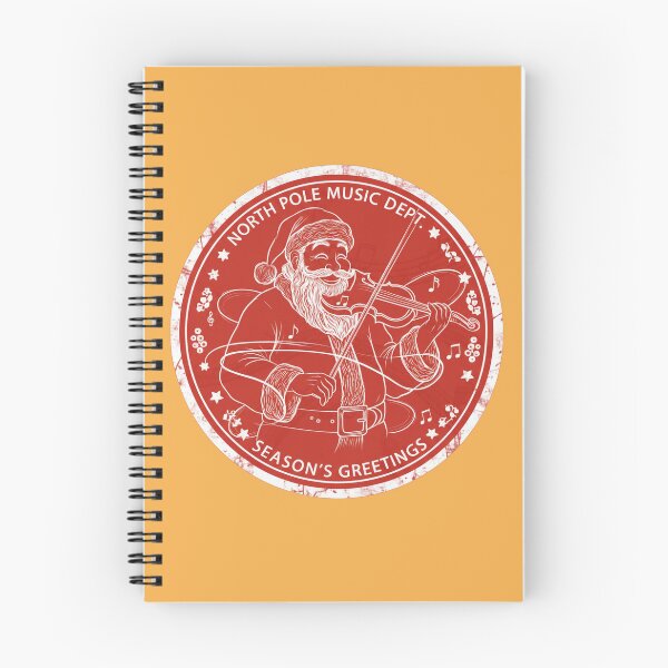 Item preview, North Pole Music Dept. Santa Violin - Season's Greetings designed and sold by INNERSELFART.
