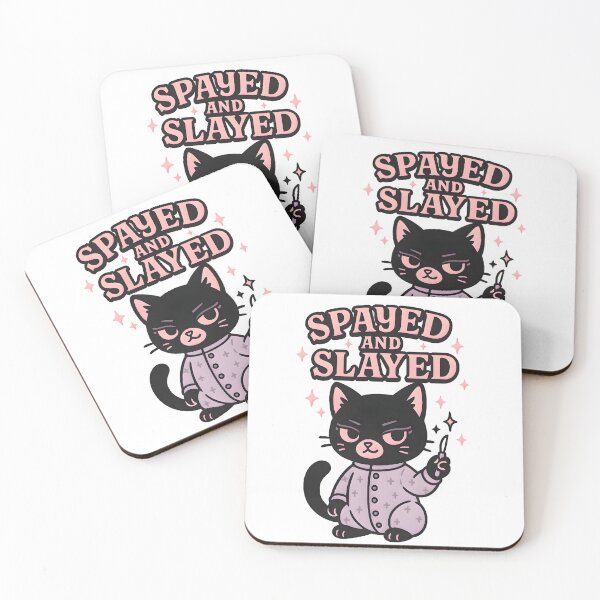 Item preview, Spayed and Slayed – Funny Dark Humor Vet Cat Design designed and sold by Bettybee00.