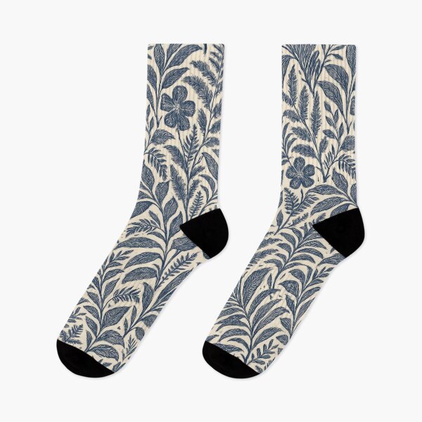 Item preview, Vintage botanical pattern with hand-drawn leaves and flowers designed and sold by champkppwc.
