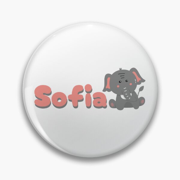 Item preview, Sofia (Elephant) Name Sticker designed and sold by pikes84.