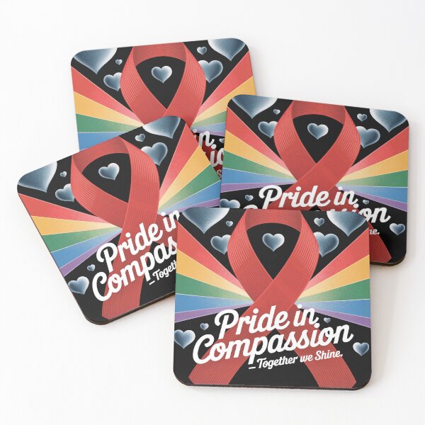 Item preview, Pride in Compassion Red Ribbon LGBTQ Support Design | World AIDS Day December 1 Inclusive Awareness Unity Art for Love, Advocacy, and Acceptance designed and sold by Self Love Studio.