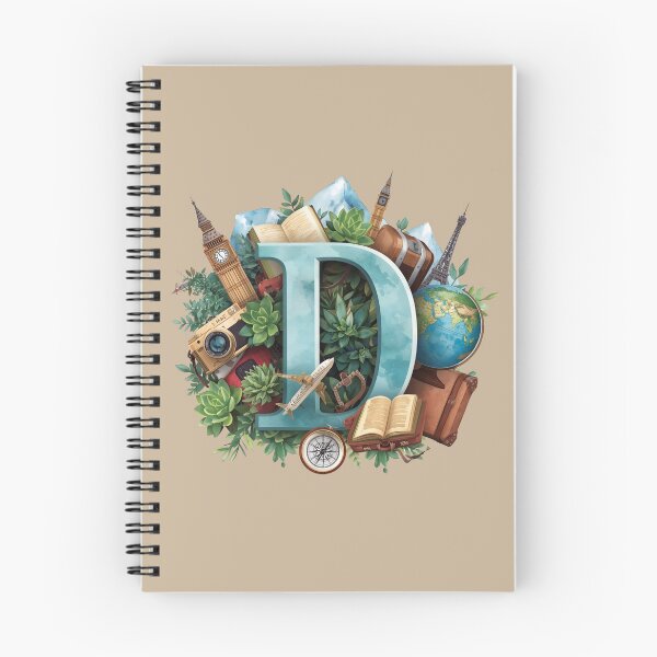 Item preview, Adventure Awaits – Vintage Travel Letter D Monogram | Wanderlust Globe & Airplane Design for Explorers and Dreamers designed and sold by AmenAlways.