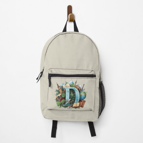 Item preview, Adventure Awaits – Vintage Travel Letter D Monogram | Wanderlust Globe & Airplane Design for Explorers and Dreamers designed and sold by AmenAlways.