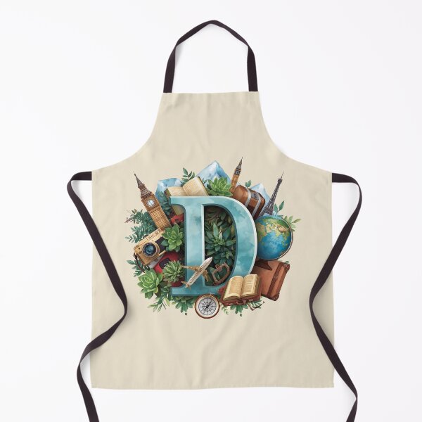 Item preview, Adventure Awaits – Vintage Travel Letter D Monogram | Wanderlust Globe & Airplane Design for Explorers and Dreamers designed and sold by AmenAlways.