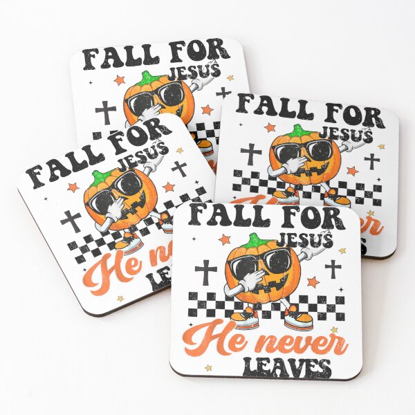 Item preview, Fall For Jesus He Never Leaves Funny Christian Halloween Pumpkin T-Shirt designed and sold by HenikaPonko.