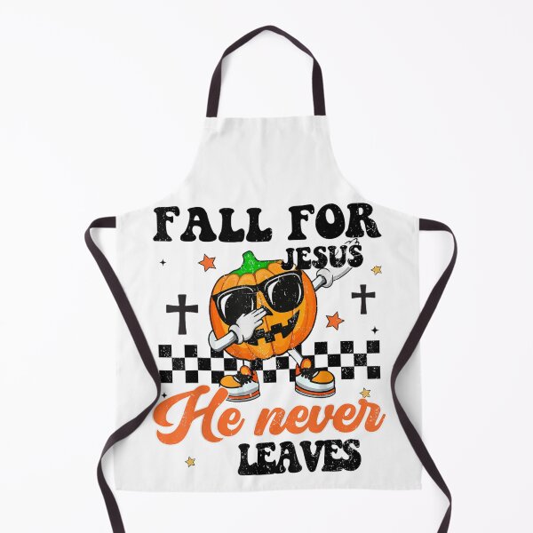 Item preview, Fall For Jesus He Never Leaves Funny Christian Halloween Pumpkin T-Shirt designed and sold by HenikaPonko.