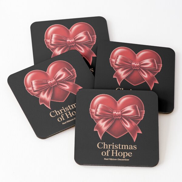 Item preview, Christmas of Hope Heart and Red Ribbon Design | World AIDS Day December 1 Festive Awareness Art for HIV Support, Love, and Holiday Compassion designed and sold by Self Love Studio.