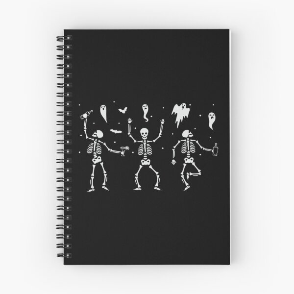 Item preview, Party Skeletons Dancing Halloween Ghost and Bats Pattern Design designed and sold by HenikaPonko.