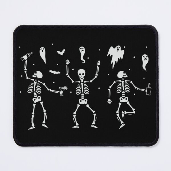 Item preview, Party Skeletons Dancing Halloween Ghost and Bats Pattern Design designed and sold by HenikaPonko.
