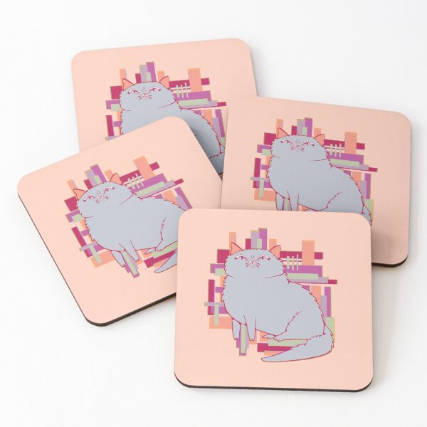 Item preview, mid century modern chonky cat - grey designed and sold by crestfallenmermaid.