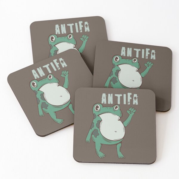 Item preview, antifa protest frog designed and sold by crestfallenmermaid.
