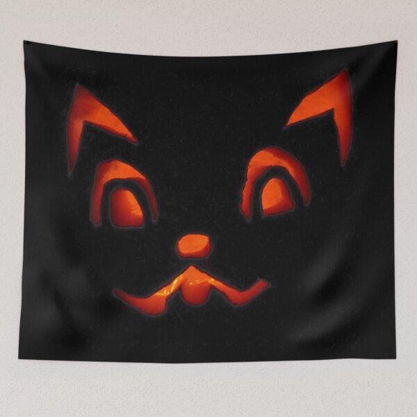 Item preview, Cute Cat Face Jack-O'-Lantern Halloween Cutout Design designed and sold by Serene woods.