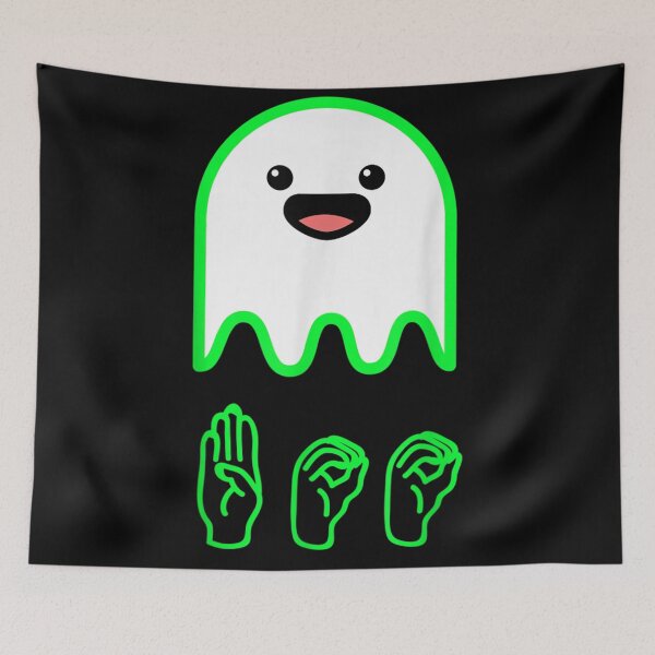 Item preview, Cute Ghost BOO American Sign Language ASL Halloween Graphic designed and sold by Serene woods.