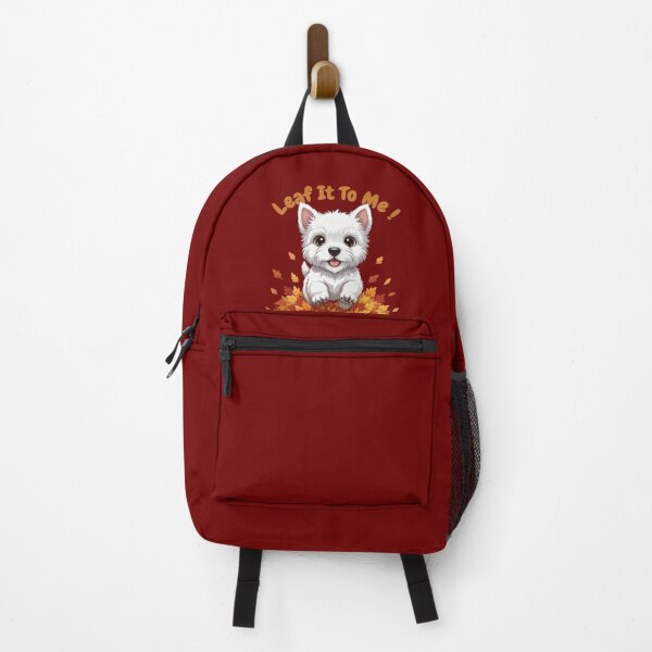 Item preview, Leaf It To Me Westie Dog Running in Fall Leaves Cute Autumn designed and sold by The Real Life Symphony.