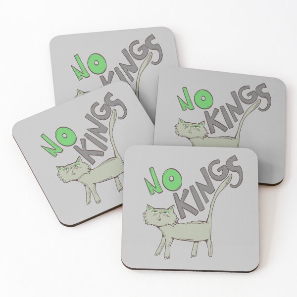 Item preview, no kings protest cat art designed and sold by crestfallenmermaid.