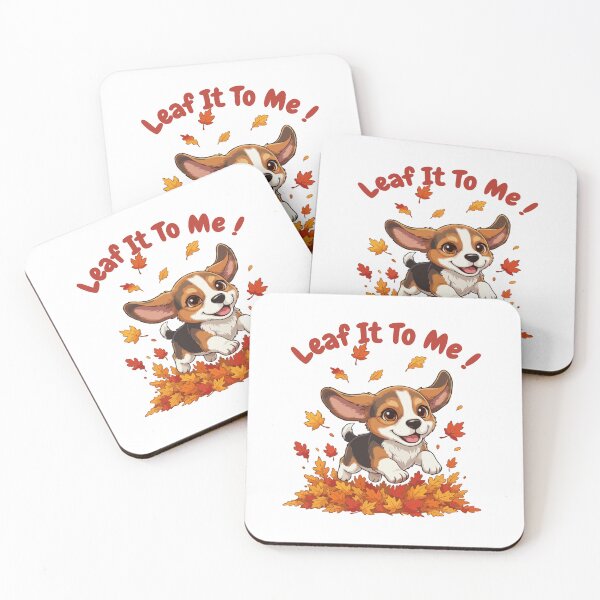 Item preview, Leaf It To Me Beagle Dog Running in Fall Leaves Cute Autumn designed and sold by The Real Life Symphony.