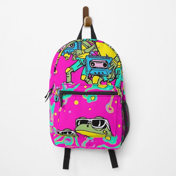 Item preview, Funky 90s Rollerblading Frogs Retro Vibes designed and sold by ChicTrendz.