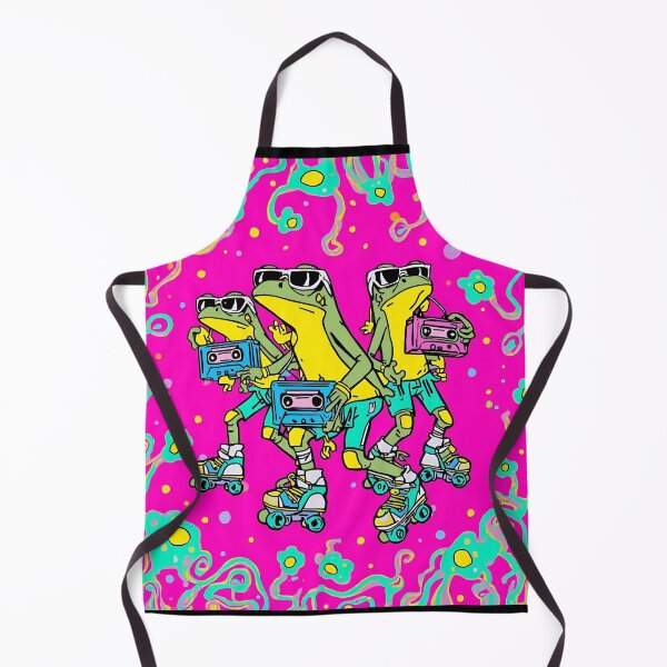 Item preview, Funky 90s Rollerblading Frogs Retro Vibes designed and sold by ChicTrendz.