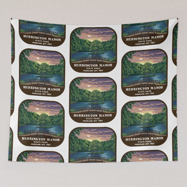 Item preview, Vintage Herrington Manor State Park (Maryland State Park) designed and sold by RabbitK.