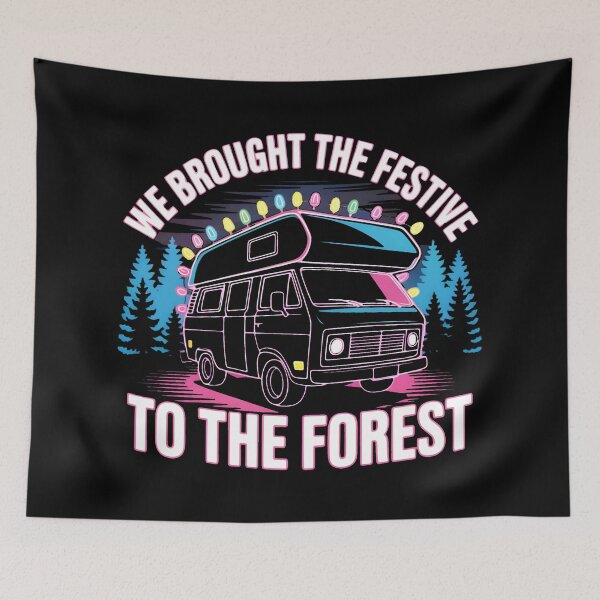 Item preview, Christmas Camper under Cyan and Pink Sky designed and sold by SplashTastic.
