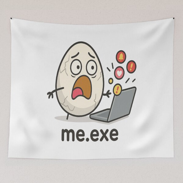 Item preview, Weird Twitter Egg Meme – Funny Screaming Egg at Laptop Tweet designed and sold by Globalcitytees.