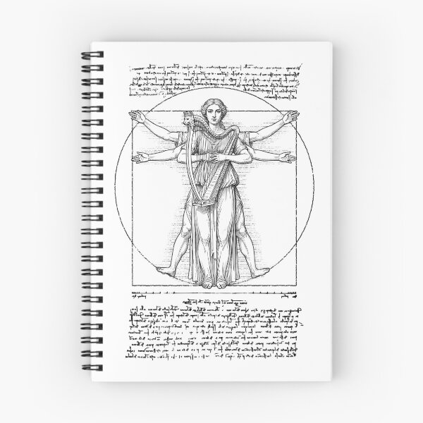 Item preview, Harp Harpist Vitruvian Woman Leonardo Da Vinci Musician designed and sold by GrandeDuc.